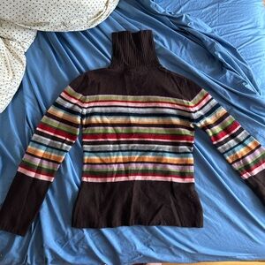Burberry Brown Cashmere Turtleneck Sweater